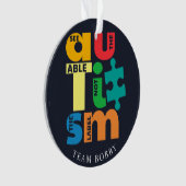 Siehe die Kampagne zur Sensibilisierung für Autism Ornament (Vorderseite)