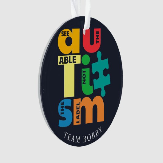 Siehe die Kampagne zur Sensibilisierung für Autism Ornament (Vorderseite)