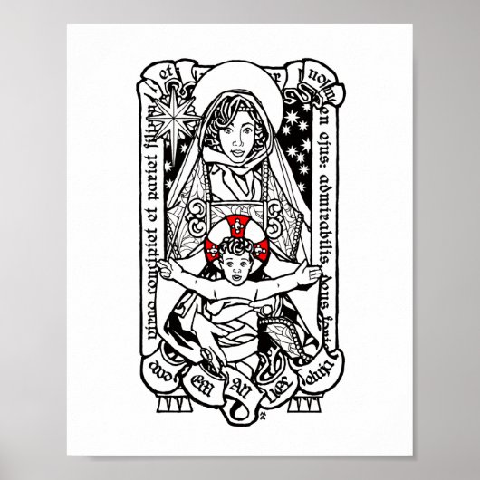 Siehe, eine Jungfrau soll denken - Madonna und Chi Poster (Vorne)