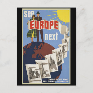 Siehe Europa Weiter Postkarte