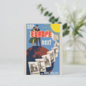 Siehe Europe Next Vintage Travel Postcard Postkarte (Stehend Vorderseite)