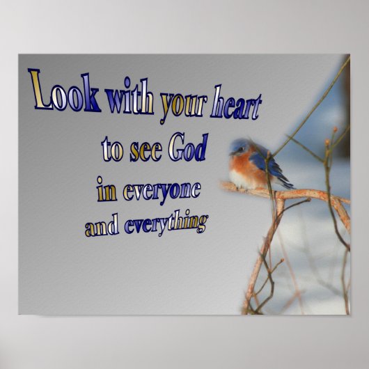 Siehe God Bluebird Inspiration Zitat Poster (Vorne)