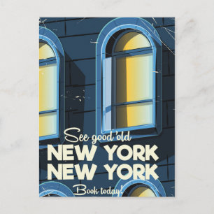 Siehe Good Old New York Reiseplakat Postkarte