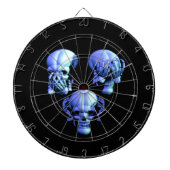 Siehe Hear Speak No Evil Skulls Dart Board Dartscheibe (vorne)