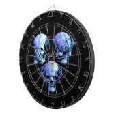 Siehe Hear Speak No Evil Skulls Dart Board Dartscheibe (Vorderseite rechts)