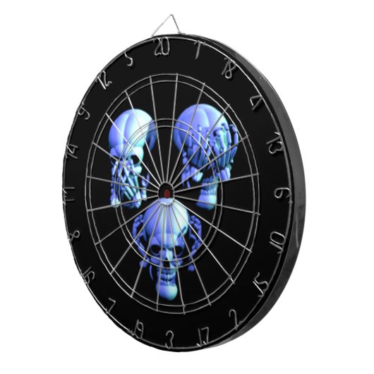 Siehe Hear Speak No Evil Skulls Dart Board Dartscheibe (Vorderseite rechts)