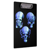 Siehe Hear Spear No Evil Skulls Zwischenablage Klemmbrett (Rechts)