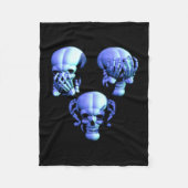 Siehe Hörproben ohne böse Skulls Fleece Blanket (Vorderseite)