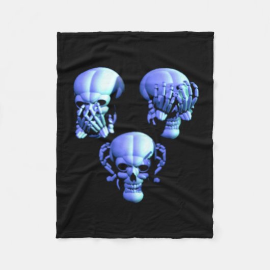Siehe Hörproben ohne böse Skulls Fleece Blanket (Vorderseite)