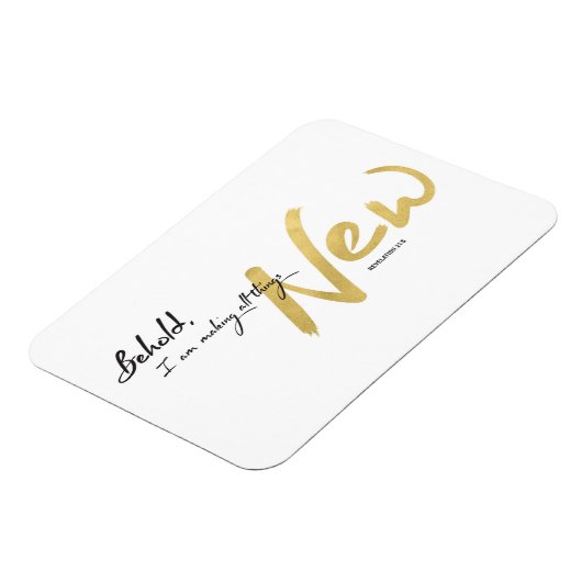 Siehe, ich mache alles Neue Kunst Print Magnet (Linke Seite)