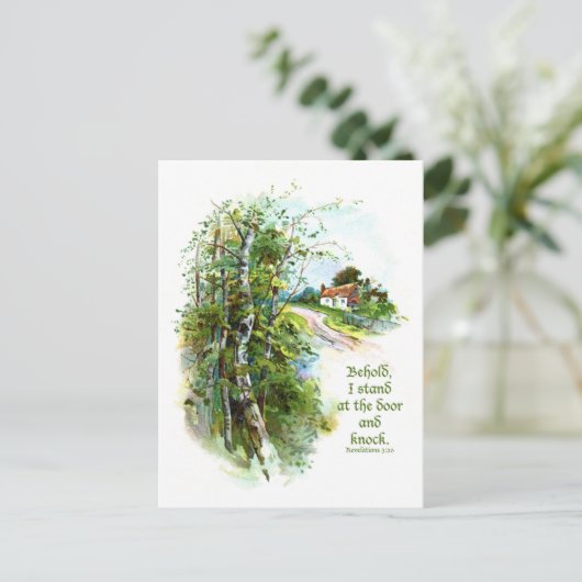 Siehe, ich stehe Postkarte (Stehend Vorderseite)