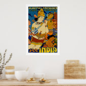 Siehe Indien - Ajanta Frescoes Poster (Küche)