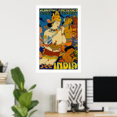 Siehe Indien - Ajanta Frescoes Poster (Heimbüro)