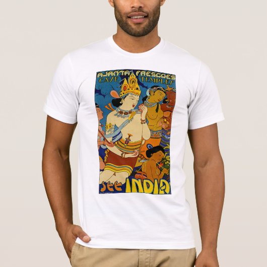 Siehe Indien ~ Ajanta Frescoes T-Shirt (Vorderseite)