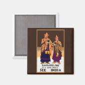 Siehe Indien ~ Darleeling Magnet (Vorderseite/Rückseite)