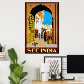 Siehe Indien ~ Vintage Travel Poster (Heimbüro)