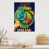 Siehe Ireland ~Vintag Irish Travel Poster. Poster (Küche)