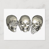 SIEHE KEINE EVIL SKULLS POSTKARTE
