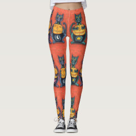 SIEHE KEINE SCHWARZEN KATZEN, HALLOWEEN LEGGINGS O