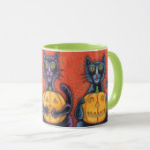 SIEHE KEINE SCHWARZKATZEN, HALLOWEEN COMBO-TASSE TASSE (VorderseiteRechts)