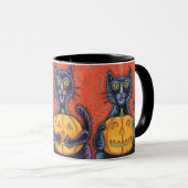 SIEHE KEINE SCHWARZKATZEN, HALLOWEEN COMBO-TASSE TASSE (VorderseiteRechts)
