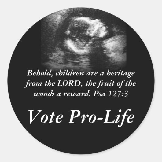 Siehe, Kinder sind ein Erbe Runder Aufkleber (Vorderseite)