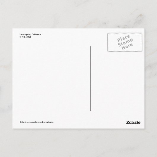 Siehe L.A. Postkarte (Rückseite)