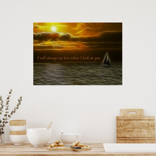 Siehe Liebe Affirmation Poster (Küche)