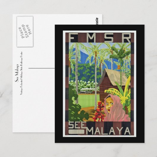 Siehe Malaya Postkarte (Vorne/Hinten)