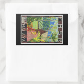 Siehe Malaya Rechteckiger Aufkleber (Tasche)