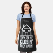 Siehe Me Closing Realtor Anwesen Agent Personalisi Schürze (Getragen)