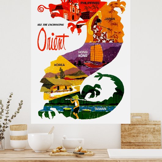 Siehe Orinet. Weit östliche Länder im Drachen Poster (Küche)