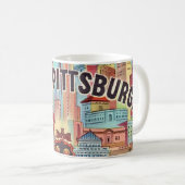Siehe Pittsburgh Illustrierte Postcard-Tasse Kaffeetasse (VorderseiteRechts)