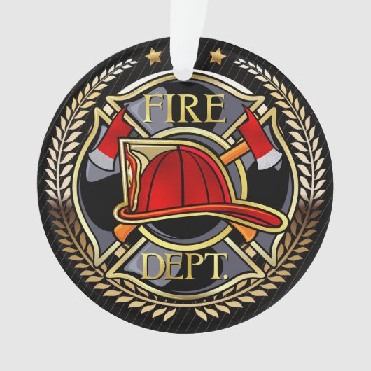 Siehe Rückseite - Feuerwehrakrylornament Ornament (Vorderseite)