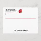 Siehe Rückseite - Rose Herz Postkarte (Rückseite)