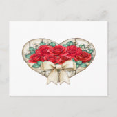 Siehe Rückseite - Rose Herz Postkarte (Vorderseite)