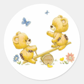 Siehe Saat Bears Runder Aufkleber