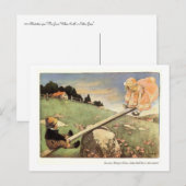 Siehe Saw, Margery Daw Kinderzimmer Rhyme Postkarte (Vorne/Hinten)