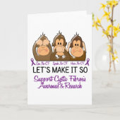 Siehe Speak Hear No Cystic Fibrose 2 Karte (Gelbe Blume)