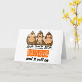 Siehe Speak Hear No Multiple Sklerose MS 3 Karte (Gelbe Blume)