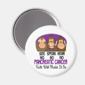 Siehe Speak Hear No Pankreaskrebs 1 Magnet (Vorderseite/Rückseite)