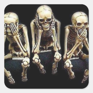 SIEHE SPEAK HEKNO EVIL QUADRATISCHER AUFKLEBER