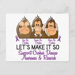 Siehe Speak No Crohns Disease 2 Postkarte
