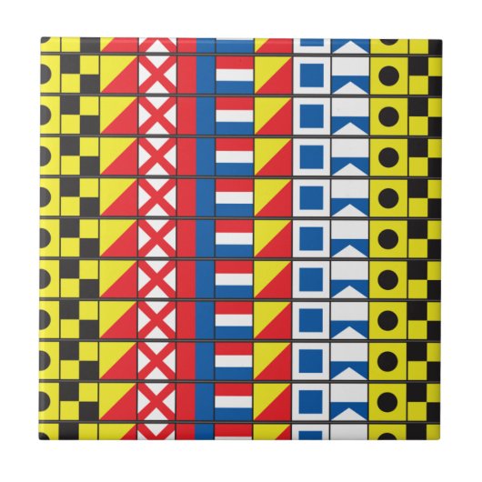 Siehe Worthy_Signal Flags pattern_I Liebe zum Sege Fliese (Vorderseite)