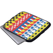Siehe Worthy_Signal Flags pattern_I Liebe zum Sege Laptopschutzhülle (Vorne Knopf)