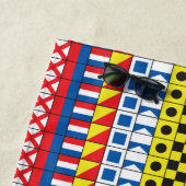 Siehe Worthy_Signal Flags pattern_I Liebe zum Sege Strandtuch (Beispiel)