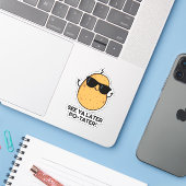 Siehe Ya Spater Po-tater Funny Potato Pun Aufkleber (Laptop mit iPhone)