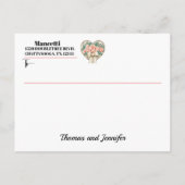 Siehe Zurück - Hochzeit Postkarte (Rückseite)