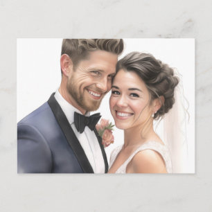 Siehe Zurück - Hochzeit Postkarte