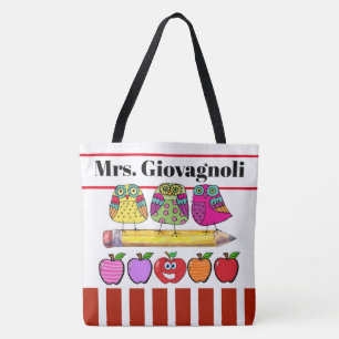 Siehe Zurück - Tasche für Niedliche Owl Teacher